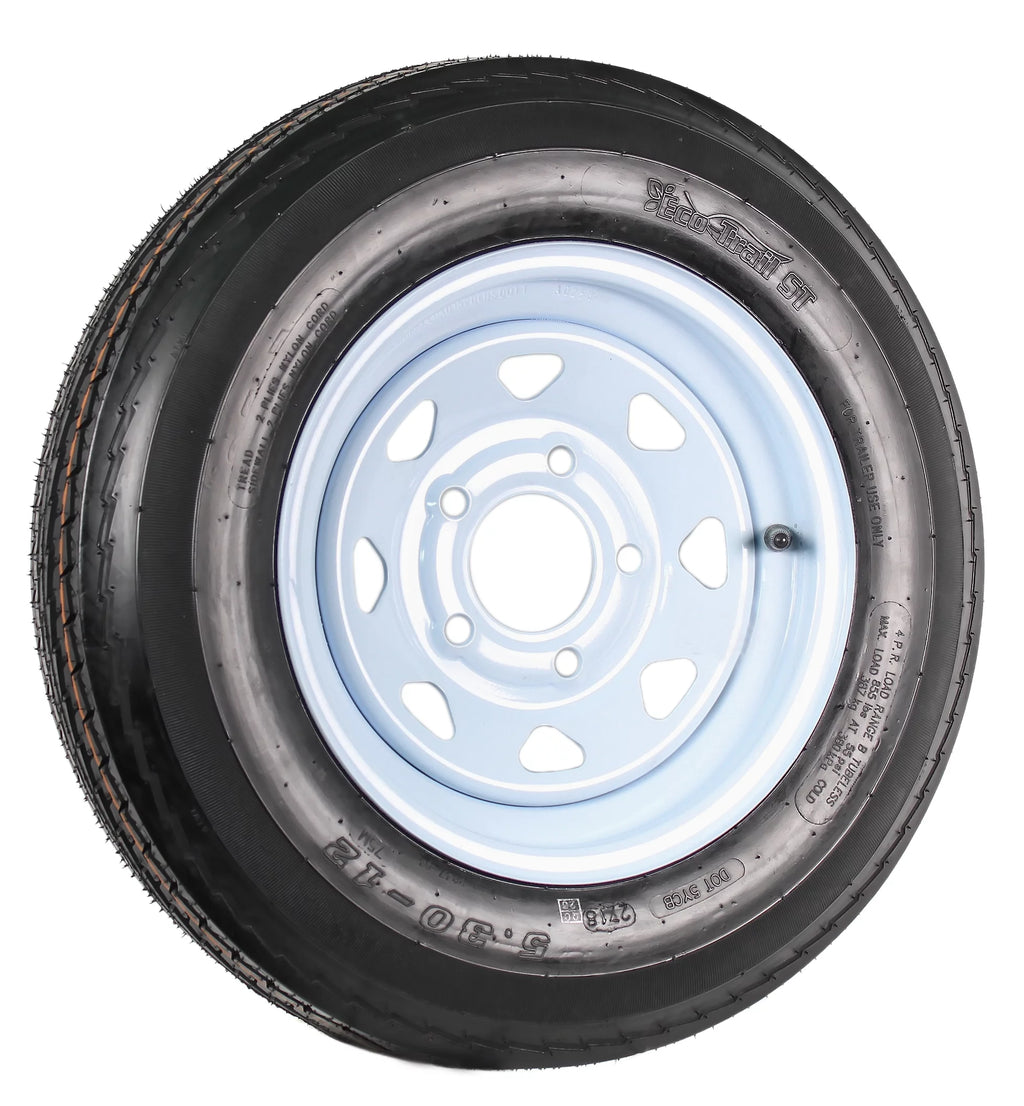 5.30-12 Trailer Tire On Rim 12 in. 5 Lug Hole Wheel A705800