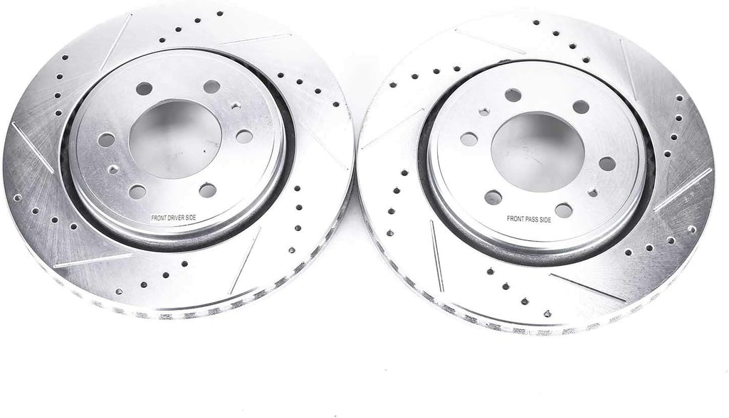 Front Evolution Drilled & Slotted Rotor Pair H363