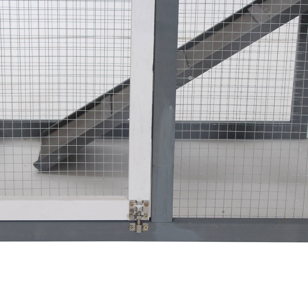 Outdoor Wooden Rabbit Hutch with Run P3703