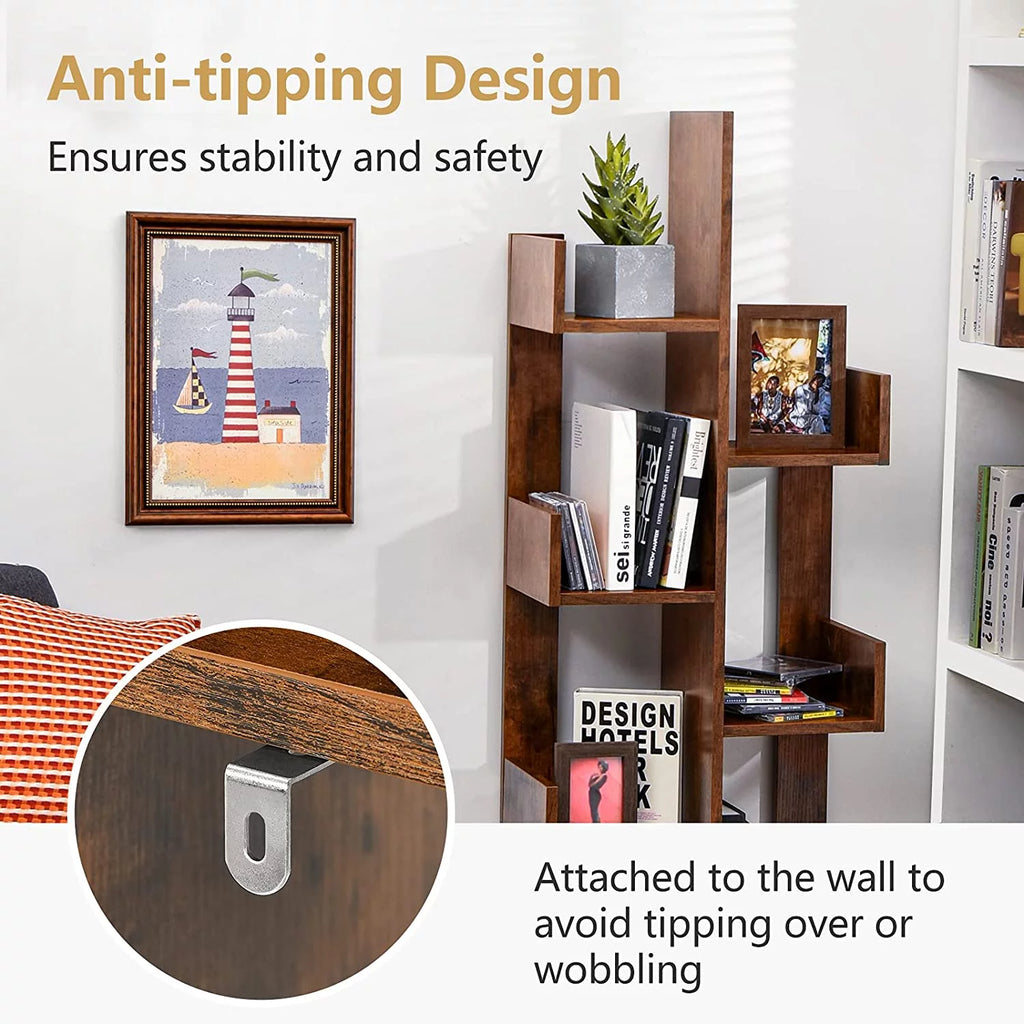 Wood 8 Shelf Bookshelf H261