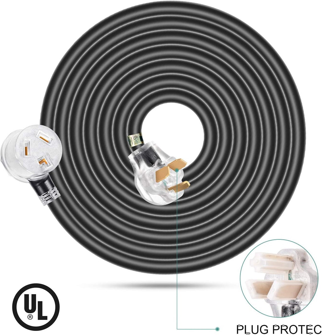 Dryer Extension Cord 3 Prong, 30 Amp, NEMA 10-30P to 10-30R, 125V/250V, 50 Feet H41404