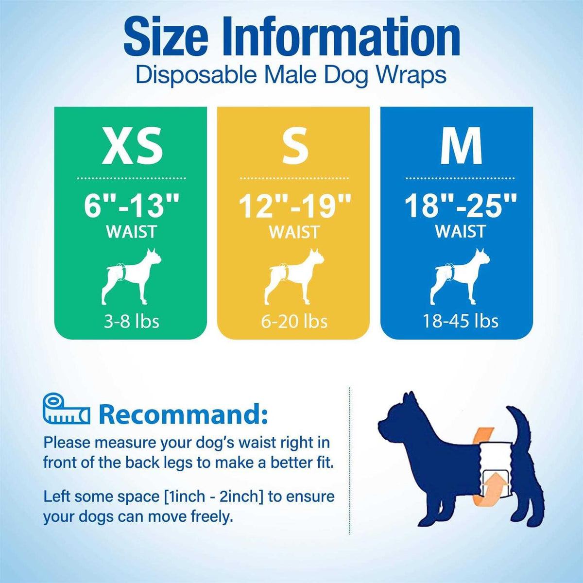 Soft Disposable Male Dog Wraps B2963