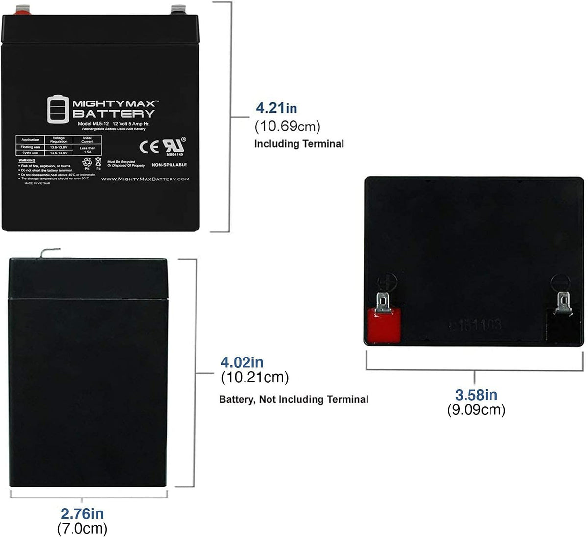 12 Volt 5 AH SLA Battery - Pack of 9 U103017