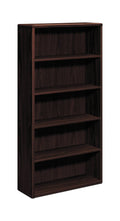 5-Shelf Mahogany Wood Bookcase E94354