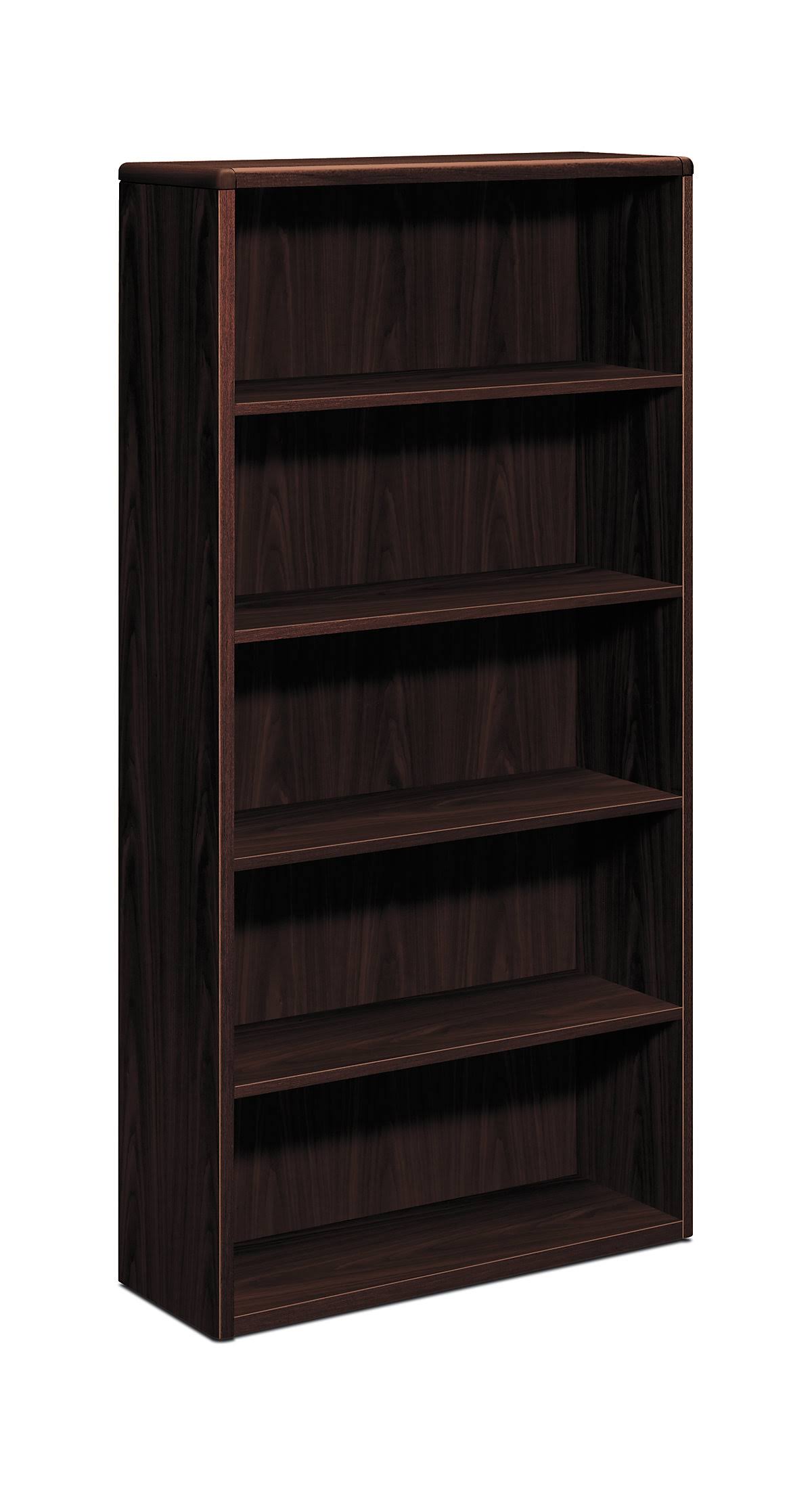 5-Shelf Mahogany Wood Bookcase E94354