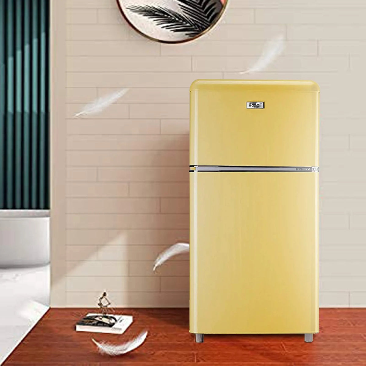 3.2 Cu ft Two Door Mini Fridge with Freezer O719