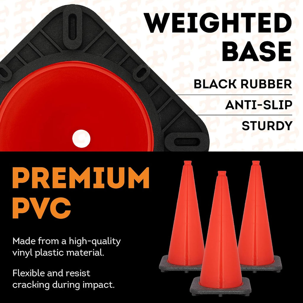 Orange PVC Plastic Traffic Cones U684911