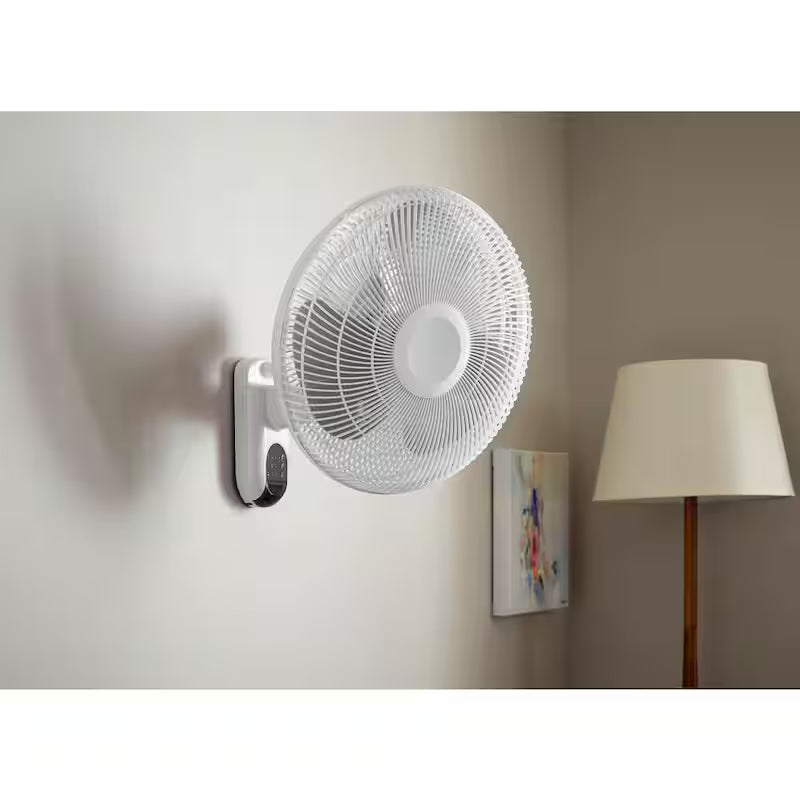 16 in. Indoor Wall Mount Fan with Remote Y776666