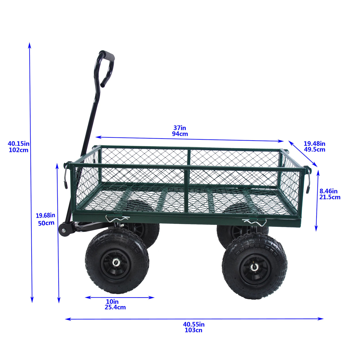 Heavy-Duty Wagon Cart Garden Cart 550lb Capacity Z3361