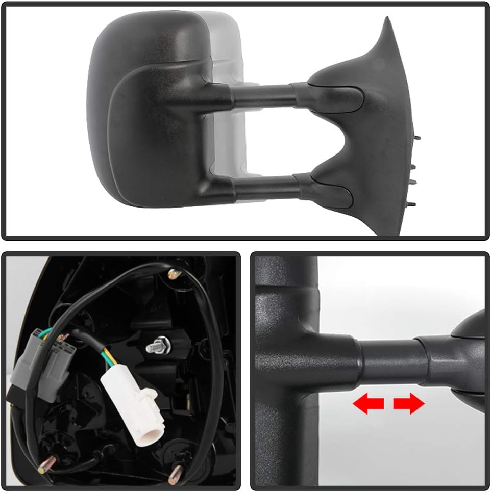 Telescoping Power Heat Side Towing Mirror Driver Passenger For Ford F250 F550 SuperDuty Excursion K254