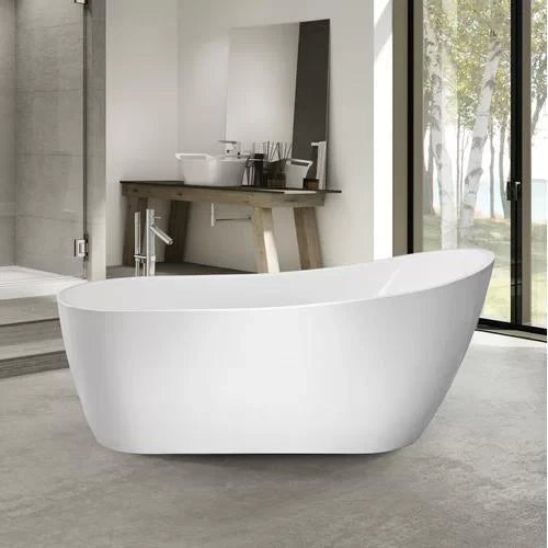 Acrylic 67 in. x 29 in. Freestanding Soaking Bathtub H150