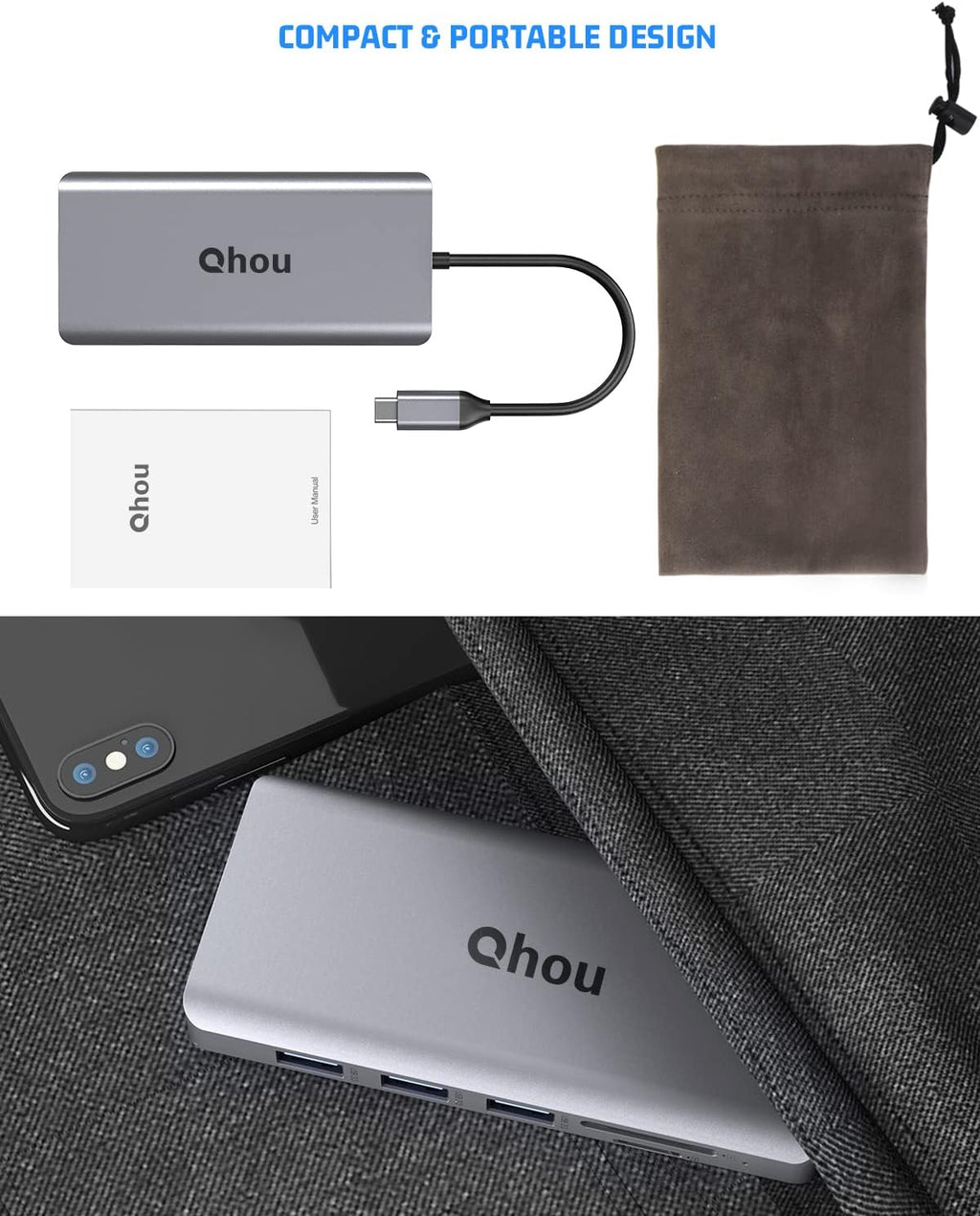13 in 1 USB C Hub with 4K Dual HDMI Y889