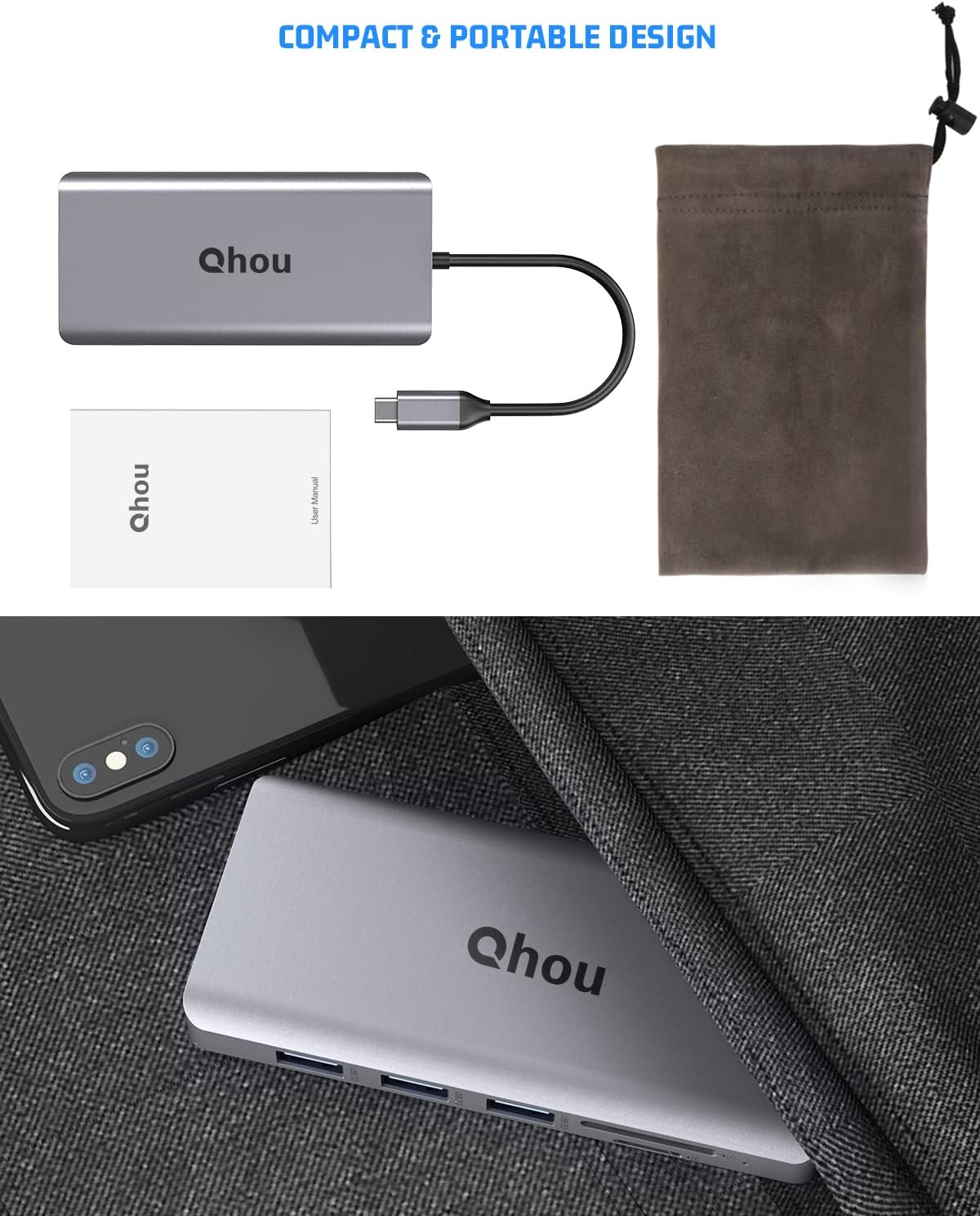 13 in 1 USB C Hub with 4K Dual HDMI Y889