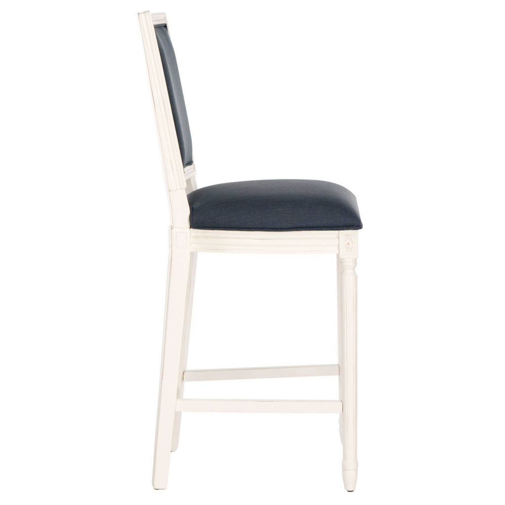 Navy/Cream Rectangle Bar Stool (Set of 2) K2492