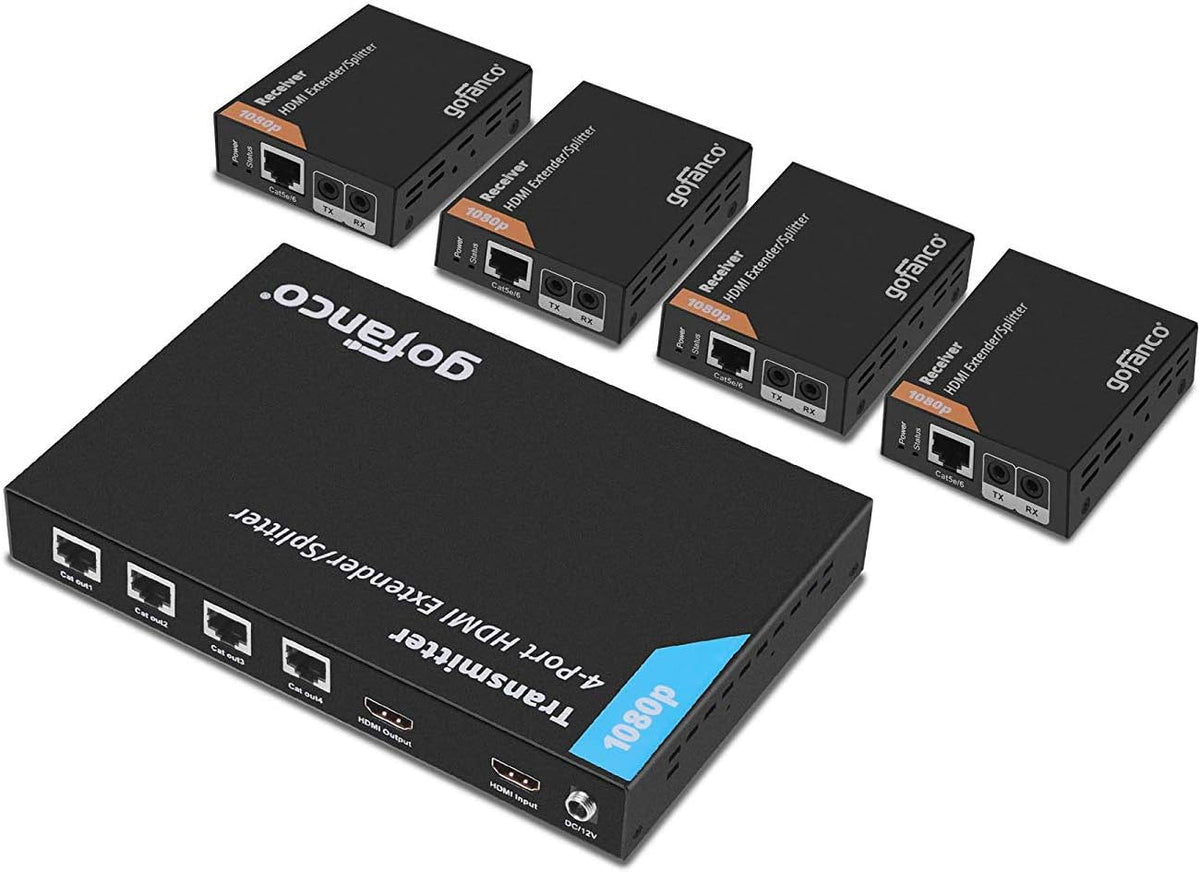 HDMI Extender Splitter 1080p Over Cat5e/Cat6/Cat7 Ethernet Cable Q75725
