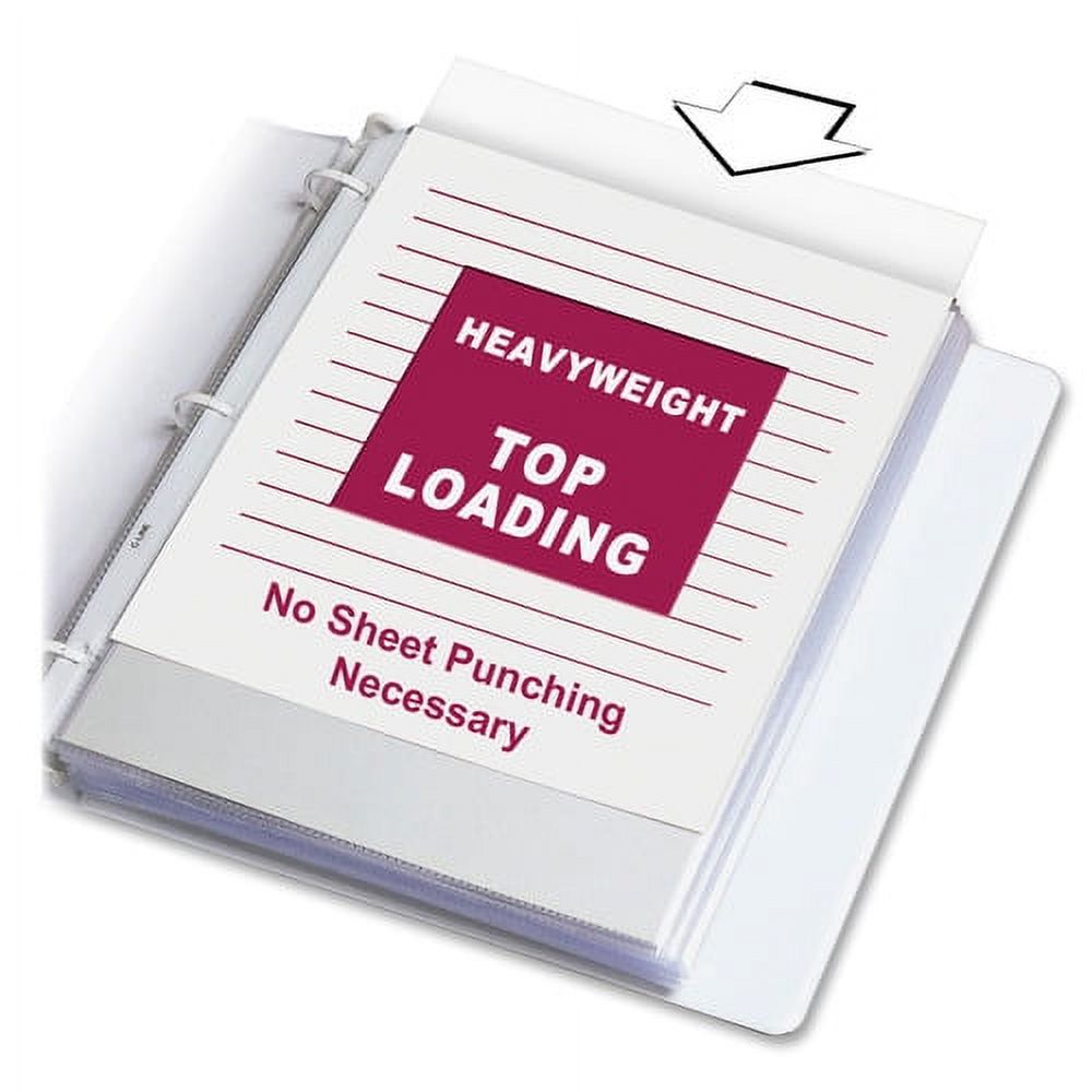 Heavyweight Poly Sheet Protectors Clear, Top Loading, 11 x 8-1/2, 100/BX Z80998
