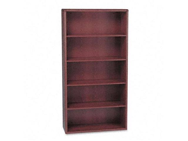 5-Shelf Mahogany Wood Bookcase E94354