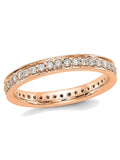 14K Rose Gold Diamond Eternity Wedding Band Ring X775