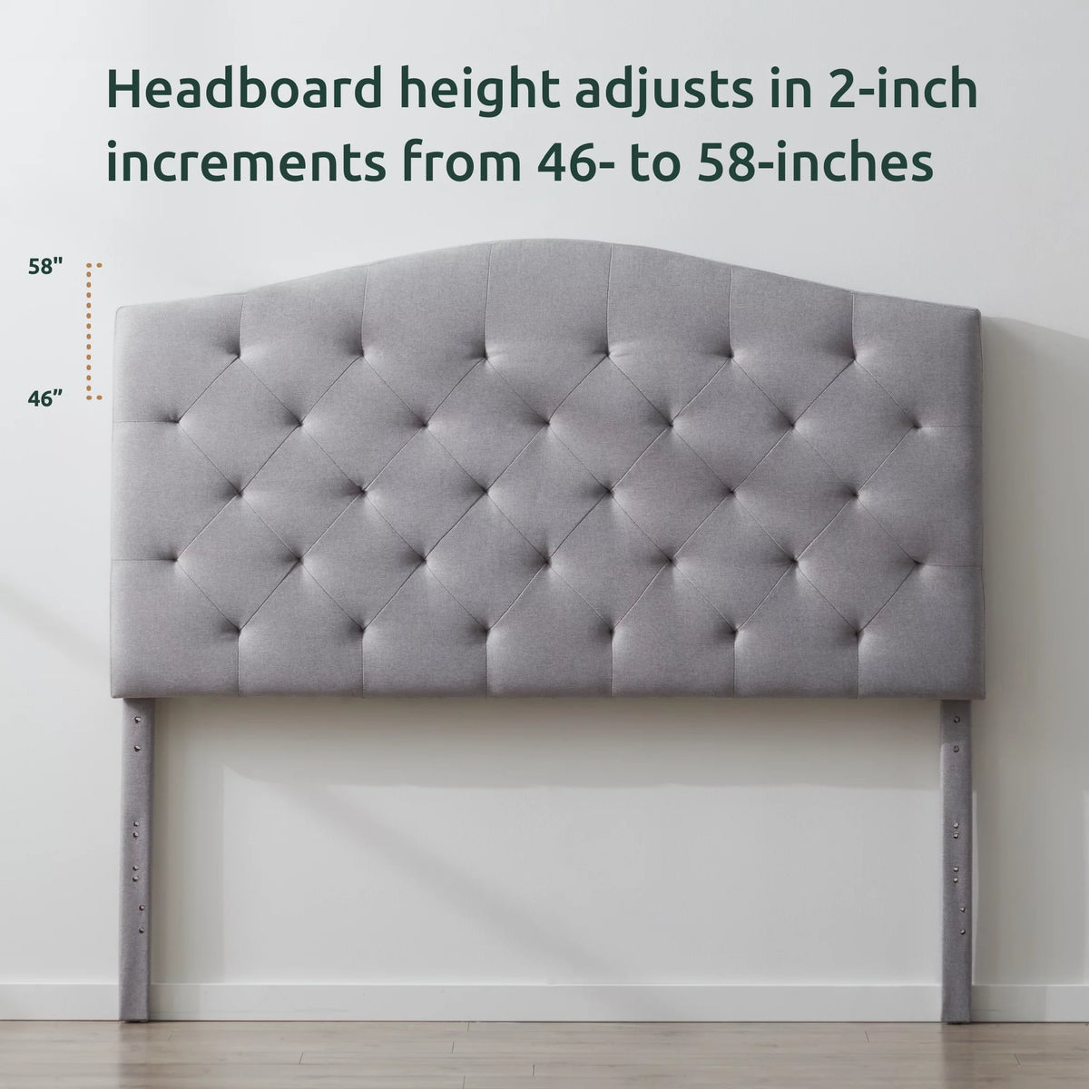 Queen Gray Upholstered Headboard S89131