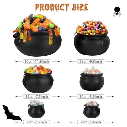 Black Plastic Cauldron Candy Bowl G726630