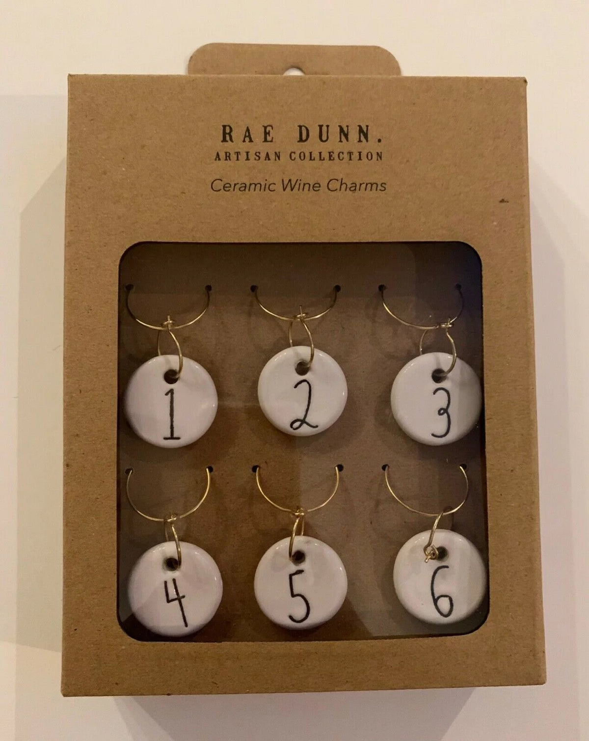 Ivory Ceramic Wine Charms L638512