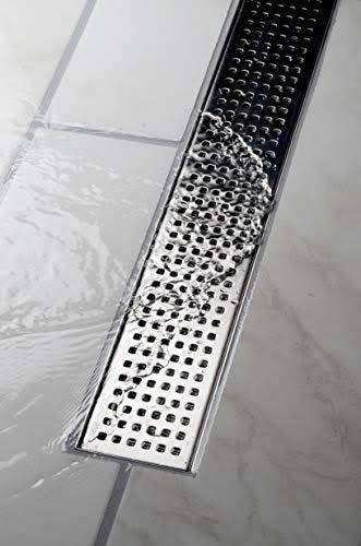 Stainless Steel Linear Shower Drain Square Grate A419