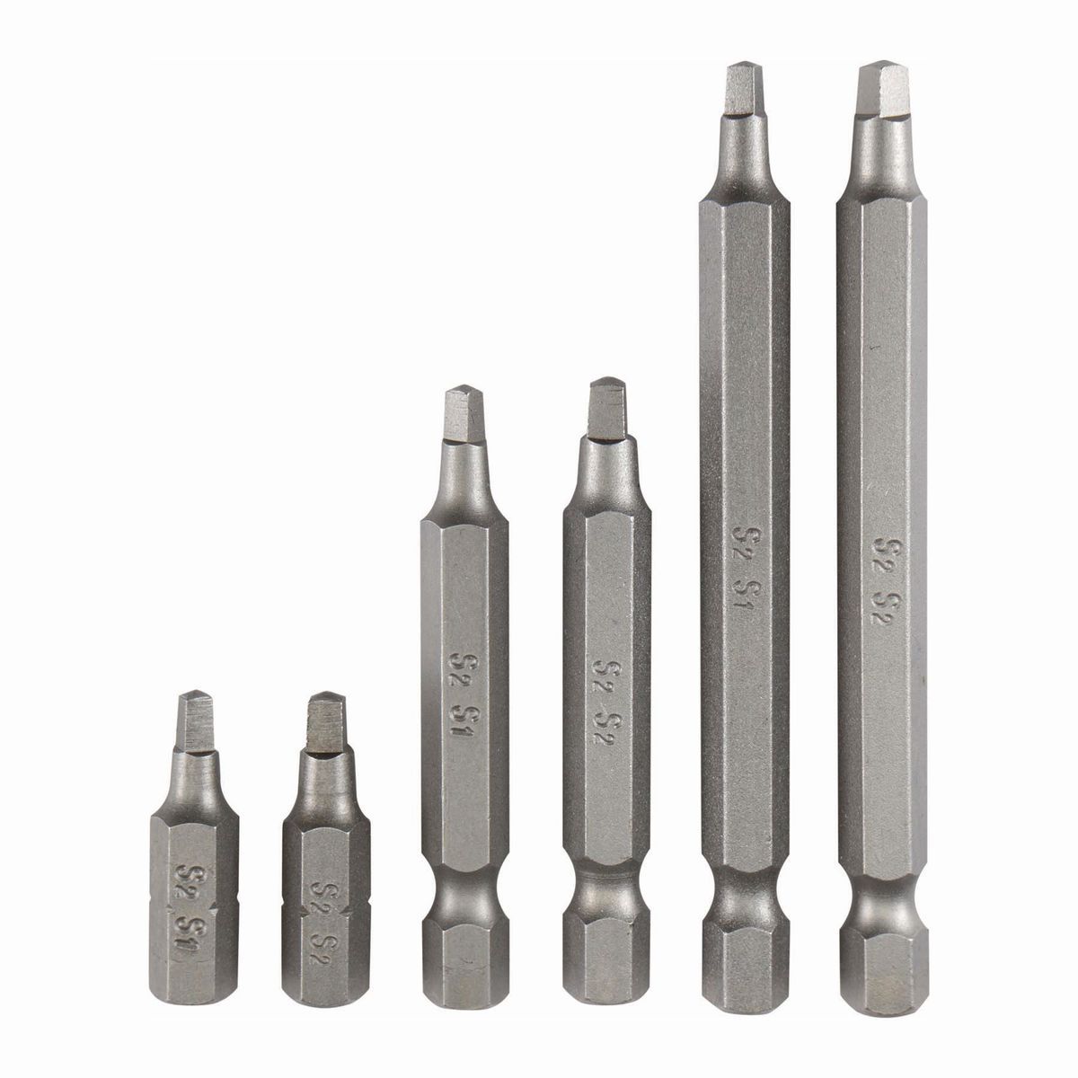 Square Bit Assorted Set, 6 Piece F688